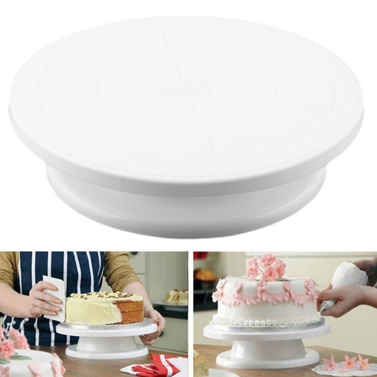 Image sur 28 cm rotatif en plastique gâteau rotatif gâteau support rotatif gâteau décoration gâteau outils de cuisson outils de cuisine