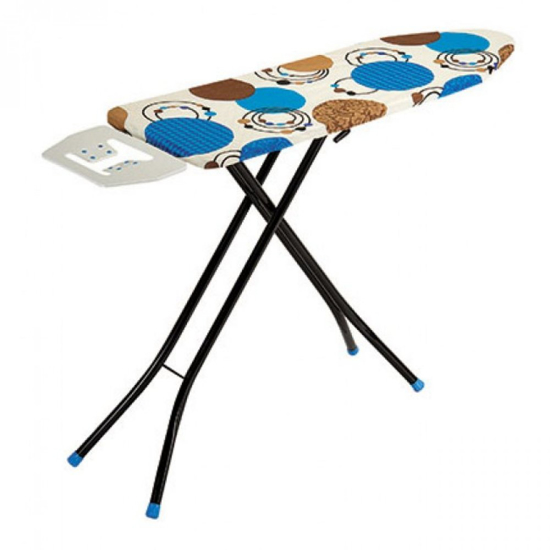 Image sur planche à repasser compacte & pliante 110 x 30 cm, table repassage réglable en hauteur avec repose fer fixe multi couleur