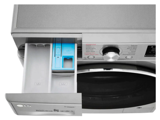 Image sur Machine à laver LG F2V5VGP2T - 8Kg / 5Kg - gris argent -12 mois garantis