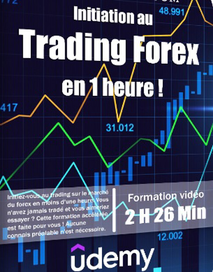 Image sur DVD Udemy – Initiation au trading Forex en 1 heure  Durée : 2h 26 min.