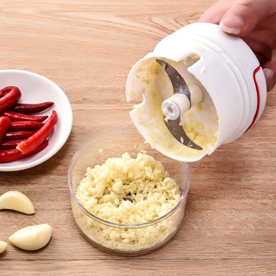 Mini hachoir manuel multifonctionnel à fil pour cuisine pour couper des légumes et salade de fruits.