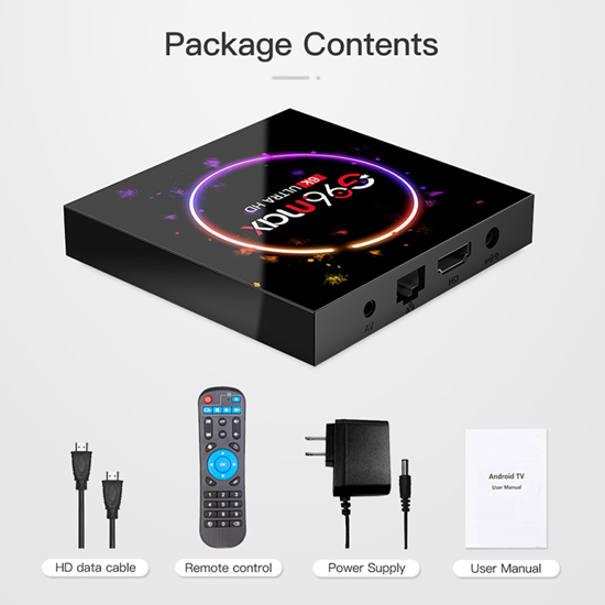 Image sur T95 4 + 32 go / us Plig G96max 6K Ultra HD Smart TV Box Avec H616 Chip Android 10.0 Dual Band WiFi Bluetooth TV Box Prise en Charge de L'application Android