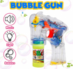 Image sur Pistolet à bulles exclusif à piles LED Bubble Shooter Gun à l'intérieur de la bouteille et jouet sonore léger pour enfants (multicolore)
