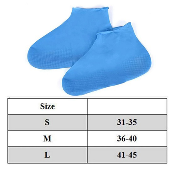Couvre chaussures de pluie imperméable en silicone réutilisable.