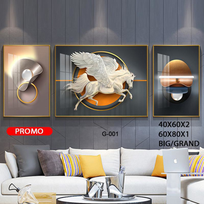 Image de Tableau décoratif d'intérieur -Cuisine Moderne Décoration  - 3 en 1