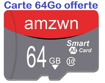 Carte mémoire 64Go offerte pour achat d’une mini caméra espion wifi IP A9.