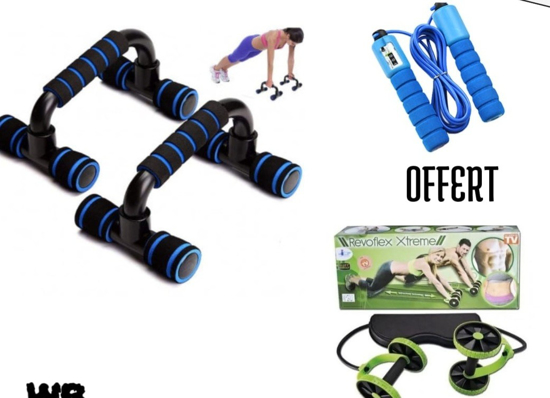 Image sur pack-Accessoires pour Fitness et Musculation Pour Homme et Femme-Corde Offerte