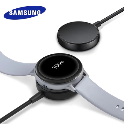 Image de Chargeur sans fil officiel Samsung EP-OR825 pour Samsung Galaxy Watch & Watch Active2 Noir - 6 Mois
