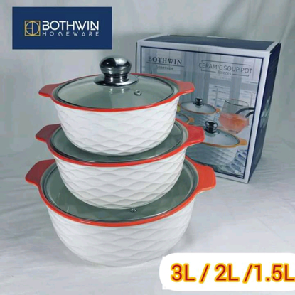 Image de Casseroles céramiques à soupes 3 en 1