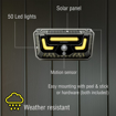 Image sur Lampe solaire bionique d'extérieur avec détecteur de mouvement sans fil pour terrasse, garage, porte d'entrée...