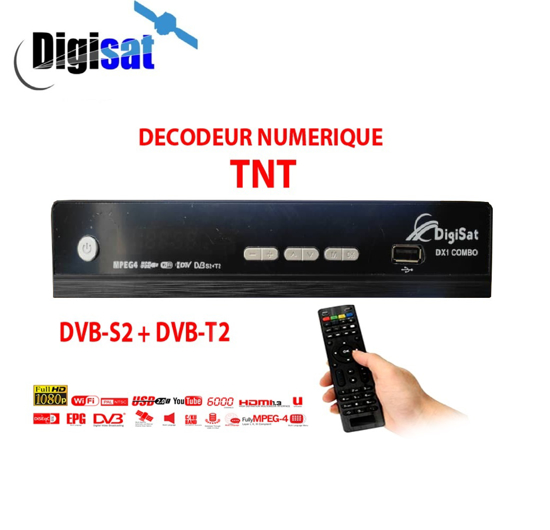 Image sur digiSat Décodeur TNT - SR-HD - USB 2.0/Wifi - 3G - Noir + Chaînes Gratuites