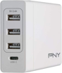 Image sur PNY Multi-Chargeur 4 Ports avec Port USB-C Power Delivery P-AC-3UF1TC-WEU30-RB Blanc