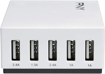Image sur PNY Chargeur Multi-USB Universel vers 5 ports USB 25 Watts - Blanc