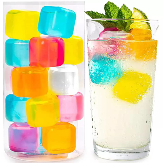 12 Glaçons Réutilisables En Forme De Cœur - Colorés, Pour Rafraîchir Les Boissons Sans Les Diluer (fêtes, été)