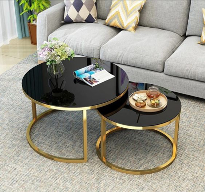 Image de Table À Thé Ronde 2 Pièces Pour Salon