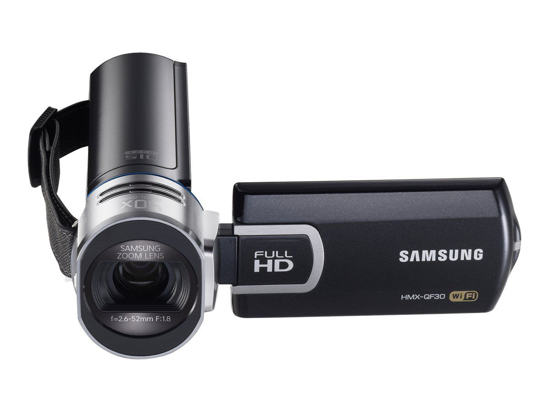 Image sur Camescope Samsung HMX-QF30 - 5.3 Mp - 1080/60i - Micro SD - Rotation - Full HD + Carte mémoire 16Gb Micro SDHC UHS-I Classe 10 - Noir