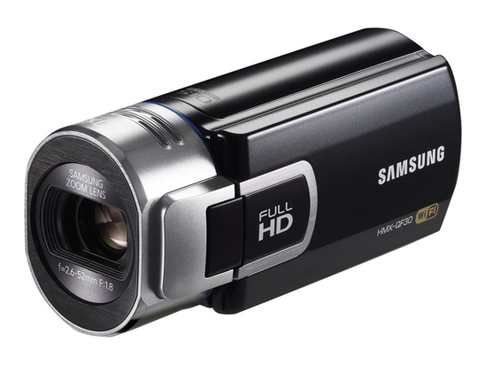 Image sur Camescope Samsung HMX-QF30 - 5.3 Mp - 1080/60i - Micro SD - Rotation - Full HD + Carte mémoire 16Gb Micro SDHC UHS-I Classe 10 - Noir