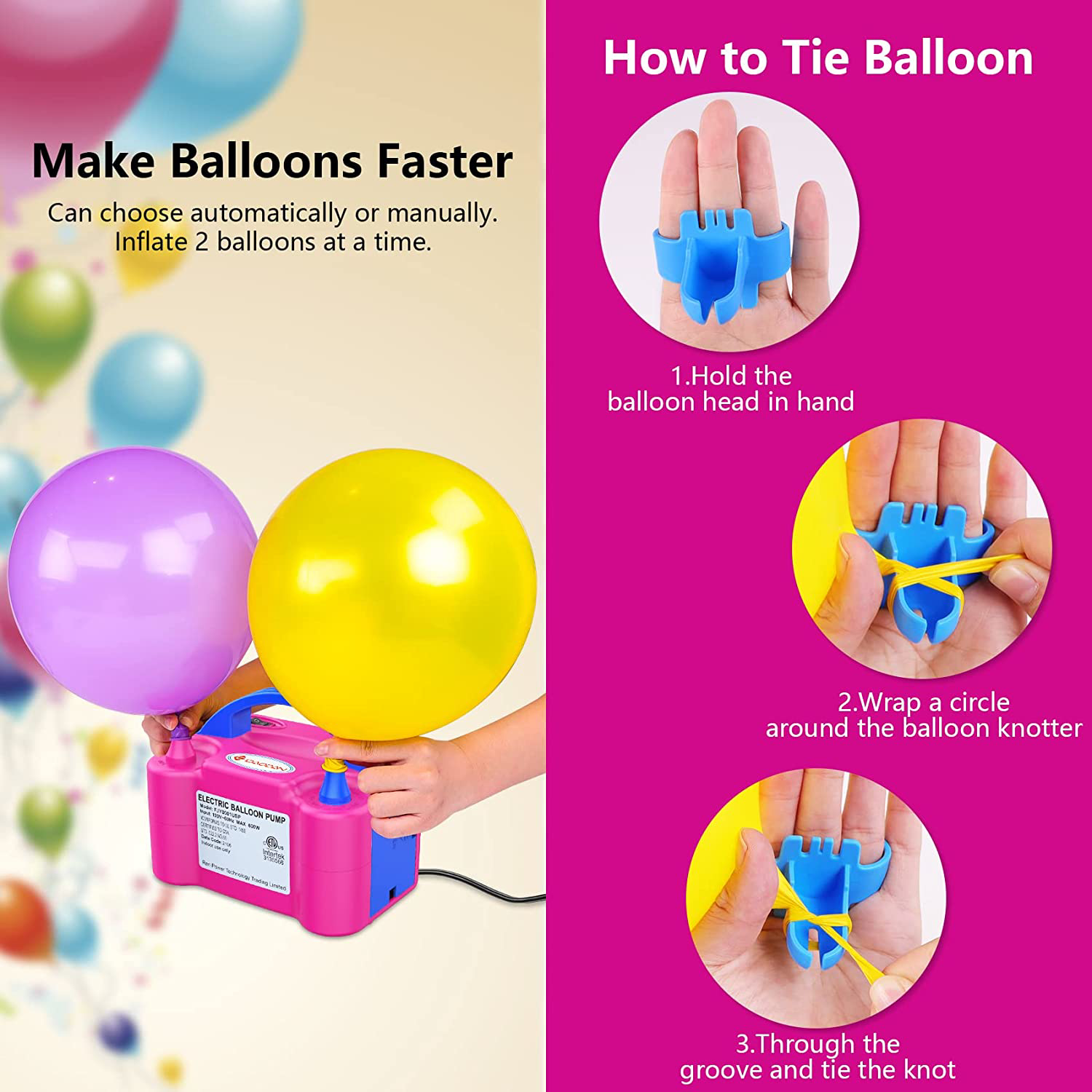 Gonfleur De Ballon D’Eau Portable – Pompe à Main Avec 500 Ballons, Idéal Pour Les Jeux D’Été