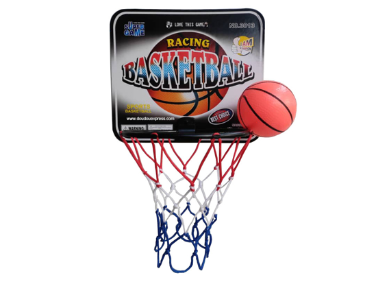 Image sur Planche de basket-ball net pompe ensemble panneau arrière cerceau Mini Netball enfants jouet Durable interactif intérieur et extérieur