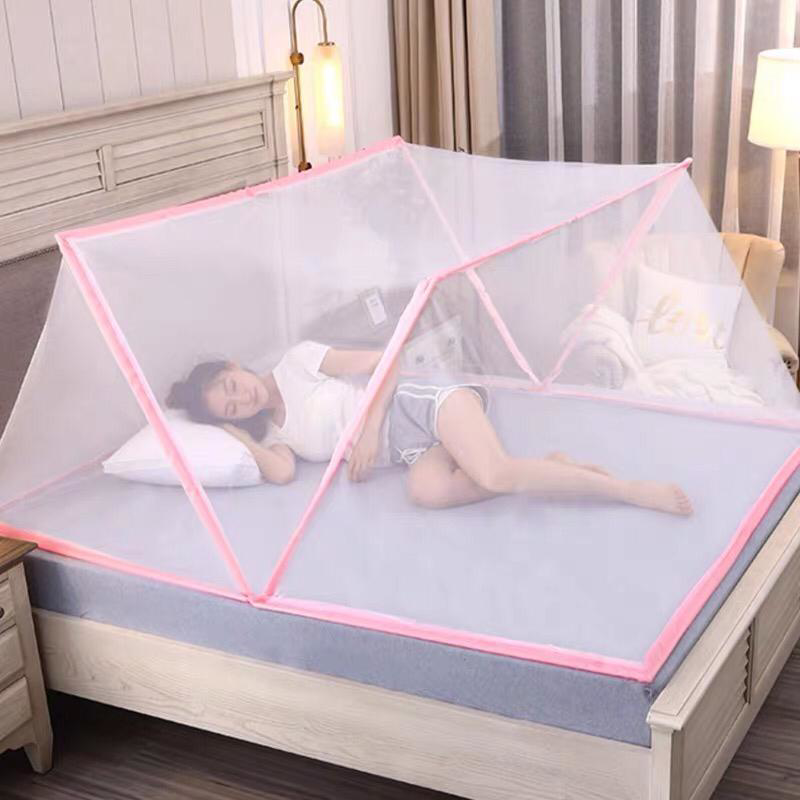 Moustiquaire Lit 2 Places Pliable - Anti-Moustiques 360° - 190x160x80cm - Pour Chambre, Camping, Voyage