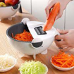Image sur Ensemble de coupe-légumes rotatif multifonction, Machine de découpe de légumes, accessoires de cuisine