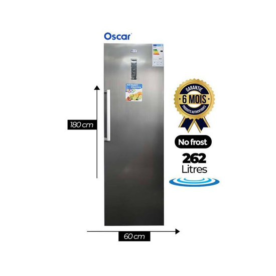 Congelateur Vertical Oscar Lux - OSC-H272 - NOFROST - 262 litres - Gris