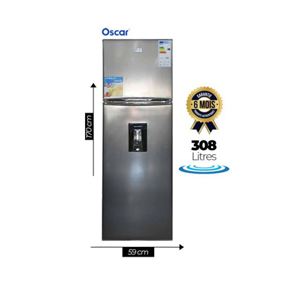Image de REFRIGERATEUR OSCAR GRIS + DIST - OSC-F246D- 308 L