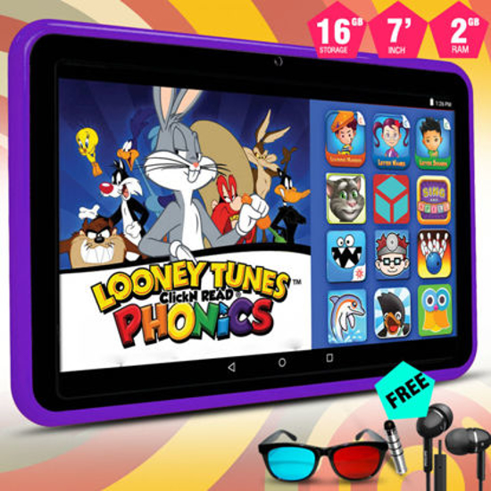 Image sur Tablette éducative pour enfants - 16Go ROM/ 2Go RAM Extensible avec jeux et applications installer - 03 mois