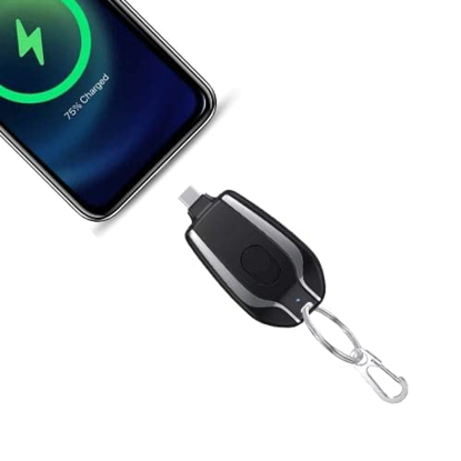 Image de Mini power bank  porte cle sans fil en forme de cle pour voiture pour type c 1500mah