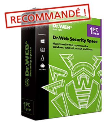 Agrandir l'image de DR.WEB SECURITY SPACE (PROTECTION FOR PCS) Image de DR.WEB SECURITY SPACE (PROTECTION FOR PCS)