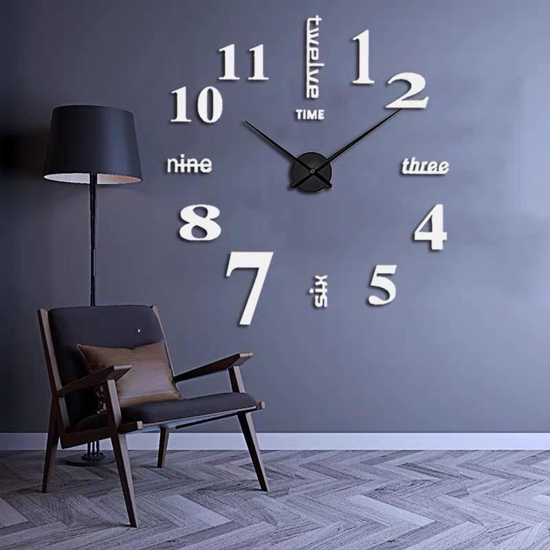 Image sur horloge murale design 3D-Autocollant