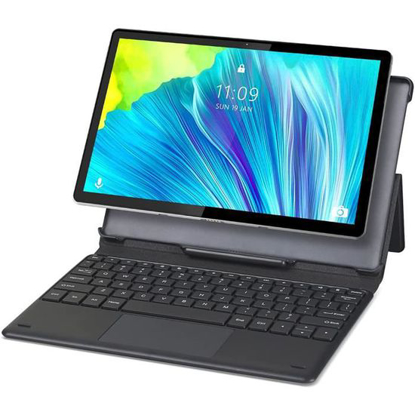Agrandir l'image de Tablette iDino NoteBook 6 DUAL SIM écran 10.1” Ram 6Go + 128Go de stockage Android 10 + avec Clavier  et pavé tactil + Ecouteur bluetooth Image de Tablette iDino NoteBook 6 DUAL SIM écran 10.1” Ram 6Go + 128Go de stockage Android 10 + avec Clavier  et pavé tactil + Ecouteur bluetooth