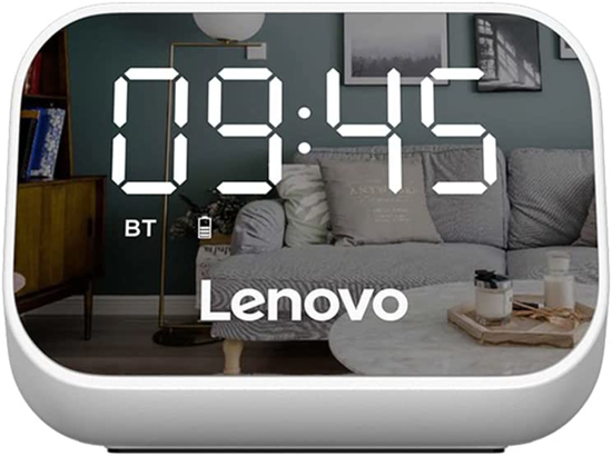 Image sur Haut-parleur portable Bluetooth sans fil Lenovo TS13 avec horloge et reveil