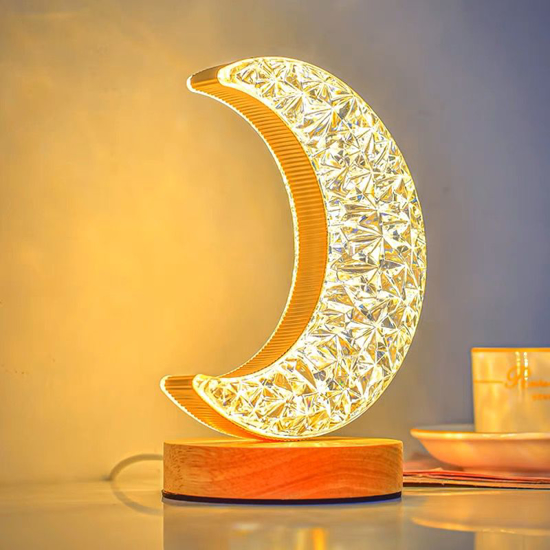 Image sur Lampe de table de chevet en forme de demi-lune