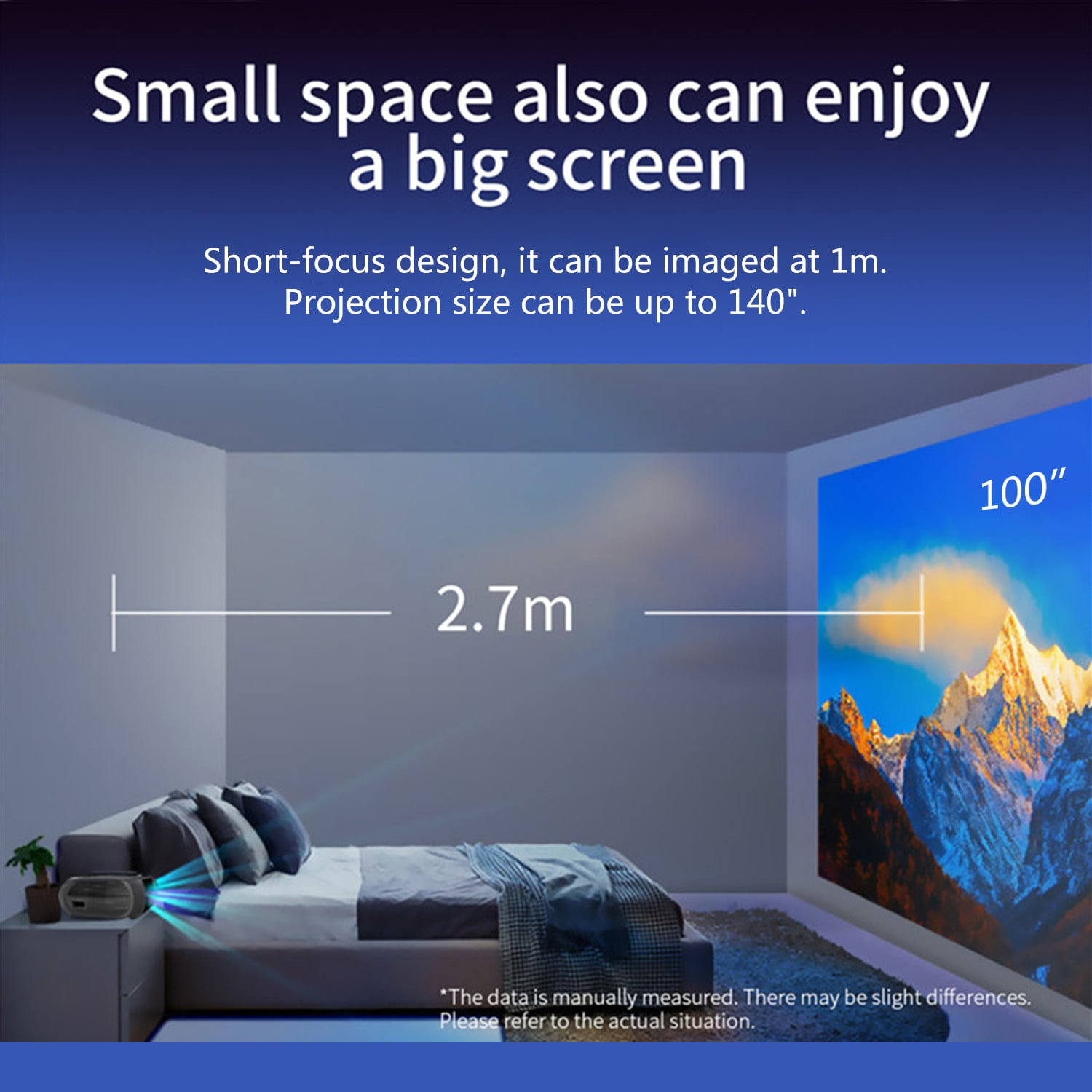 video projecteur intelligent T7 wireless sans fil avec wifi et miracast 4k