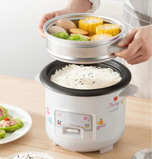 Image sur Cuiseur à riz et cuiseur vapeur 5L petite capacité verre noir antiadhésif dortoir familial marmite intérieure pour 1 ~ 8 personnes cuiseur à riz (taille 5L)