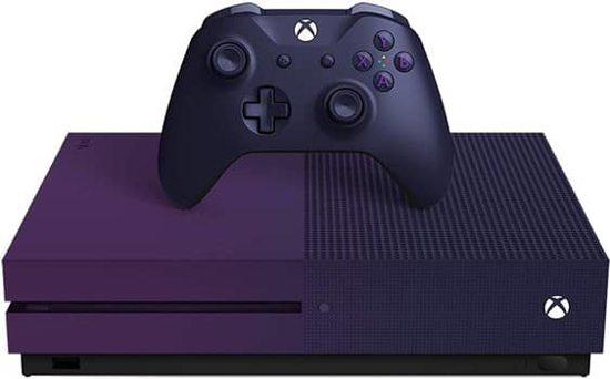 Image sur Console Microsoft Xbox One S reconditionnee a neuf , stockage 1 To avec accessoires - Violet dégradé avec 14 jeux internes