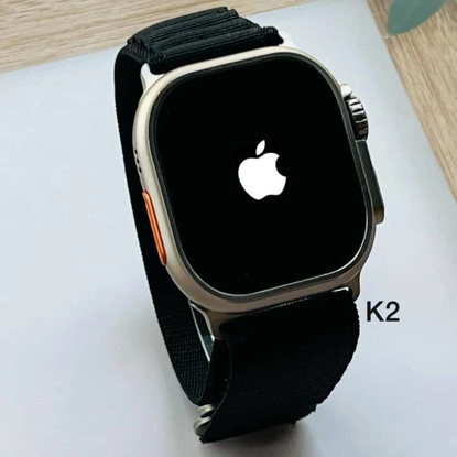 Image de Montre connectee ultra avec apple logo et chargeur sans fil