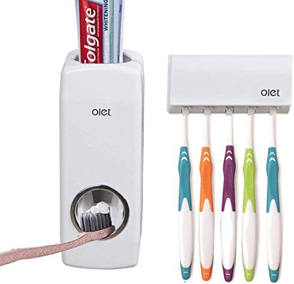 Image de Distributeur de dentifrice et support de brosse à dents