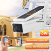 Image sur Caméra de sécurité extérieure WiFi sans fil Caméra solaire rechargeable à piles IP 1080P Audio bidirectionnel IP66