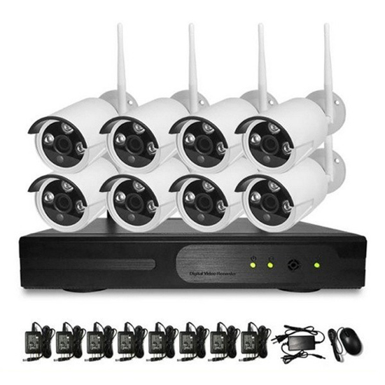 Image sur Kit Complet De Caméra De Vidéosurveillance 8 Ports CCTV avec 4 caméras