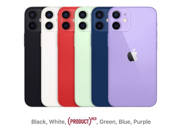 Image sur Apple IPhone 12 mini - smartphone - 128Go/ 4Go -12Mpx -  vert, bleu, mauve - Garantie 06 Mois