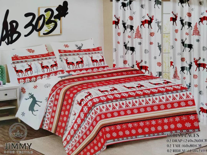 Image de 2 DRAPS + 2 TAIE +2 RIDEAU