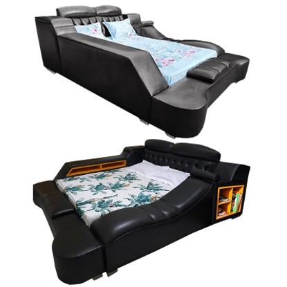 Agrandir l'image de 2 Places Lit Moderne VALERIE En Cuir Noir Avec La Mouse Partout -VAL-2BB Image de 2 Places Lit Moderne VALERIE En Cuir Noir Avec La Mouse Partout -VAL-2BB