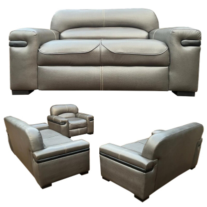 Agrandir l'image de Salon Moderne GERALD LOUNGE En Cuir Gris, 6plcs Très Solide Et Confortable -ZAC-6GG Image de Salon Moderne GERALD LOUNGE En Cuir Gris, 6plcs Très Solide Et Confortable -ZAC-6GG