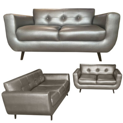 Agrandir l'image de Salon Moderne AUSTIN En Cuir Gris, 5plcs Très Solide Et Confortable -AUS-5GG Image de Salon Moderne AUSTIN En Cuir Gris, 5plcs Très Solide Et Confortable -AUS-5GG