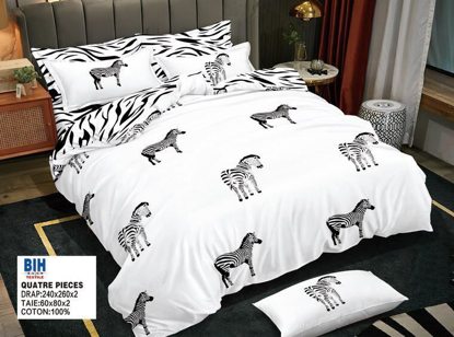 Image de 2 Draps 3 Places + 1 Paire De Taies D'Oreiller