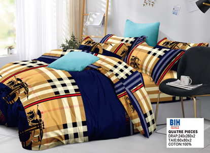 Agrandir l'image de 2 Draps 3 Places + 1 Paire De Taies D'Oreiller Image de 2 Draps 3 Places + 1 Paire De Taies D'Oreiller