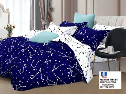 Image de 2 Draps 3 Places + 1 Paire De Taies D'Oreiller