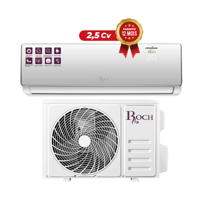 Agrandir l'image de Climatiseur - Roch - 18000 BTU - 2CV - RAC-S18R41-C -1200W -  R410a - 06 Mois garantie Image de Climatiseur - Roch - 18000 BTU - 2CV - RAC-S18R41-C -1200W -  R410a - 06 Mois garantie